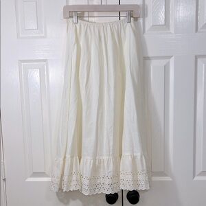 Elegant Cream Maxi Skirt
